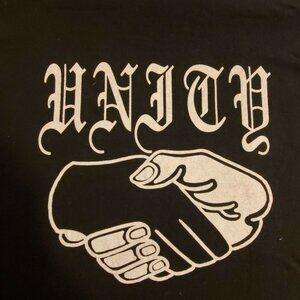 Unity T-Shirt by Alstyle Classic 1301 Size 2XL Black with Handshake Multi Racial